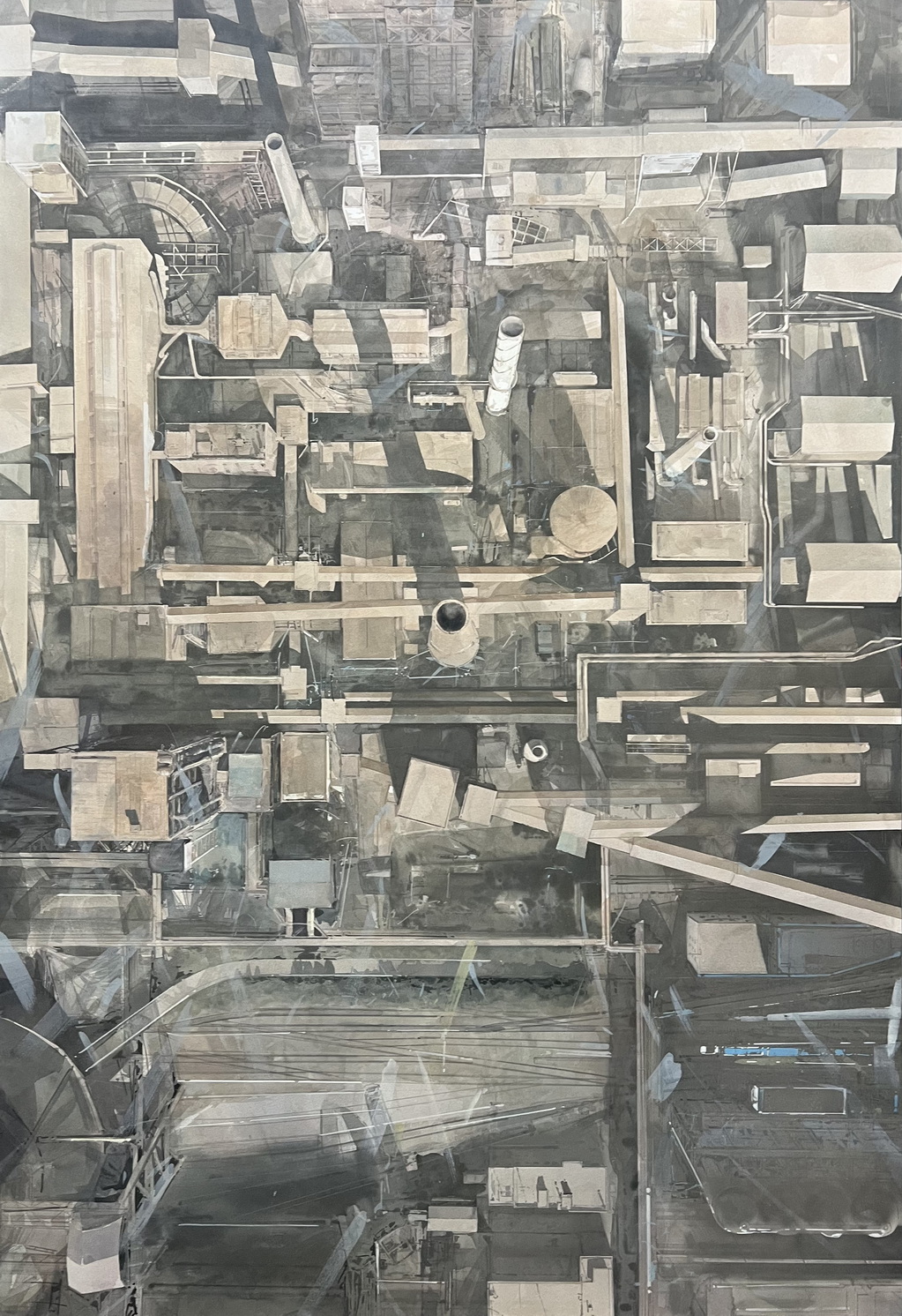 15.《大江大河4》，178cmx122cm，纸本水彩，2023