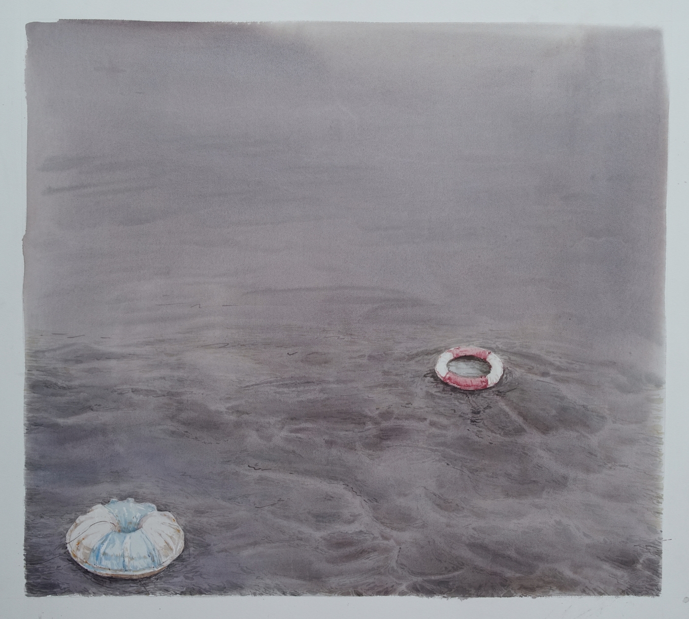23.《飘》，110x120cm，纸本水彩，2014