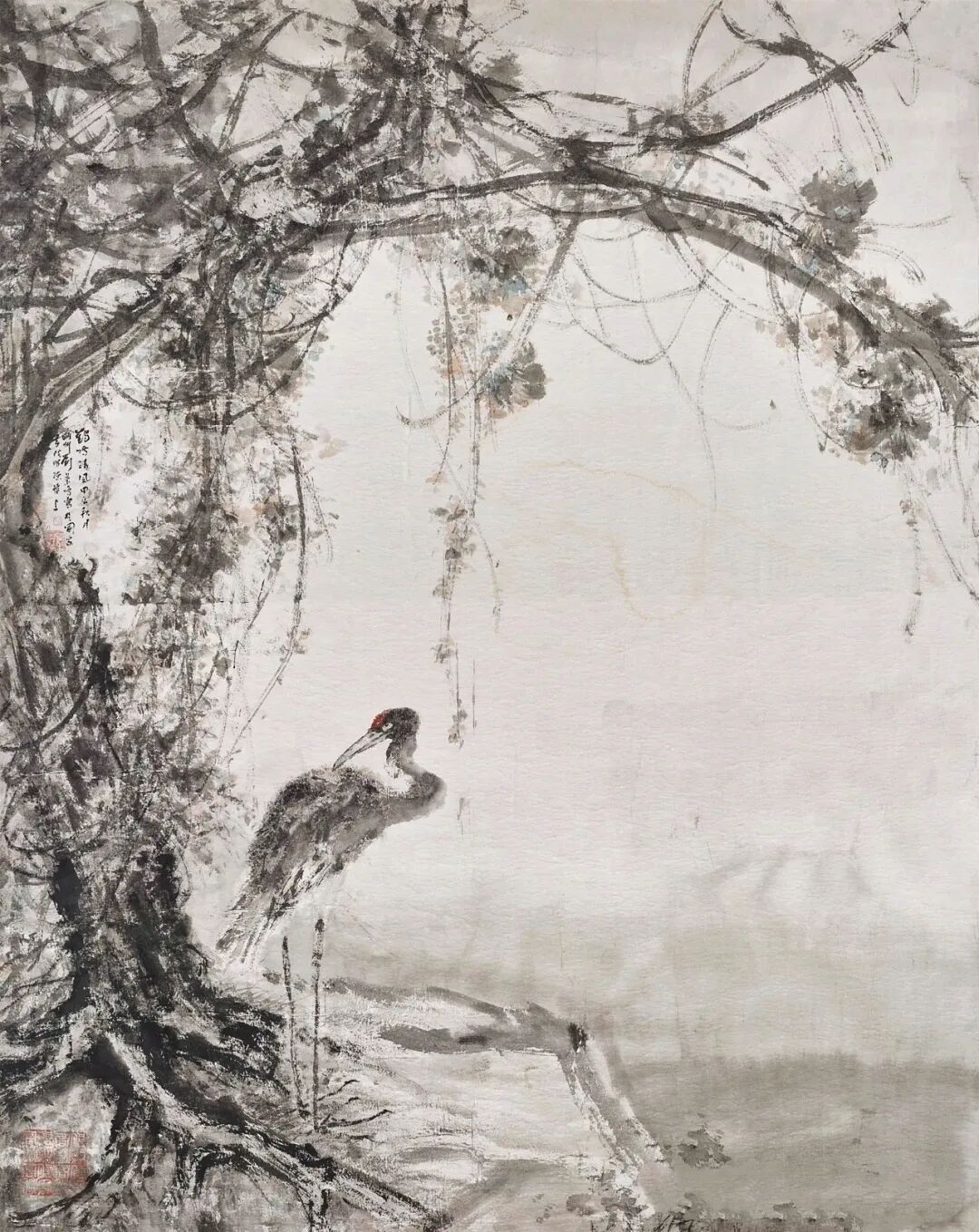 3 中国画 《鹤鸣清风》刘万鸣.jpg