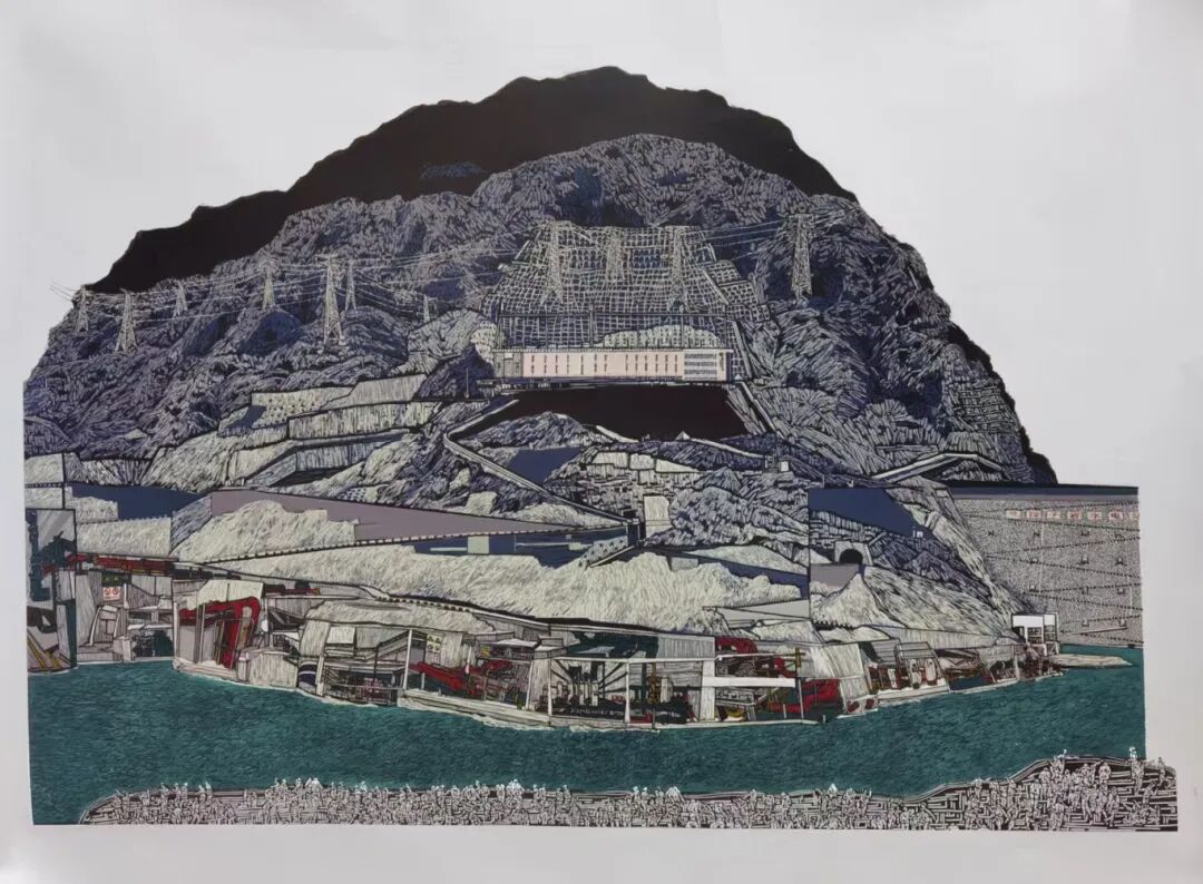 01 沙永汇 中国国家画院    《猴子岩水电站》 .jpg