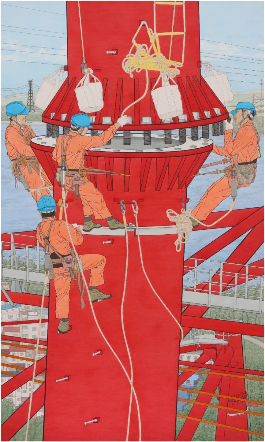 18 万国龙 湖北美院 《楚天云塔贯经纬·电网飞虹越长江》.jpg
