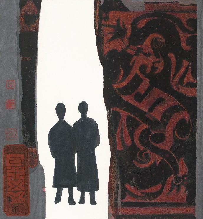 周韶华《生命之门》96cmx89cm