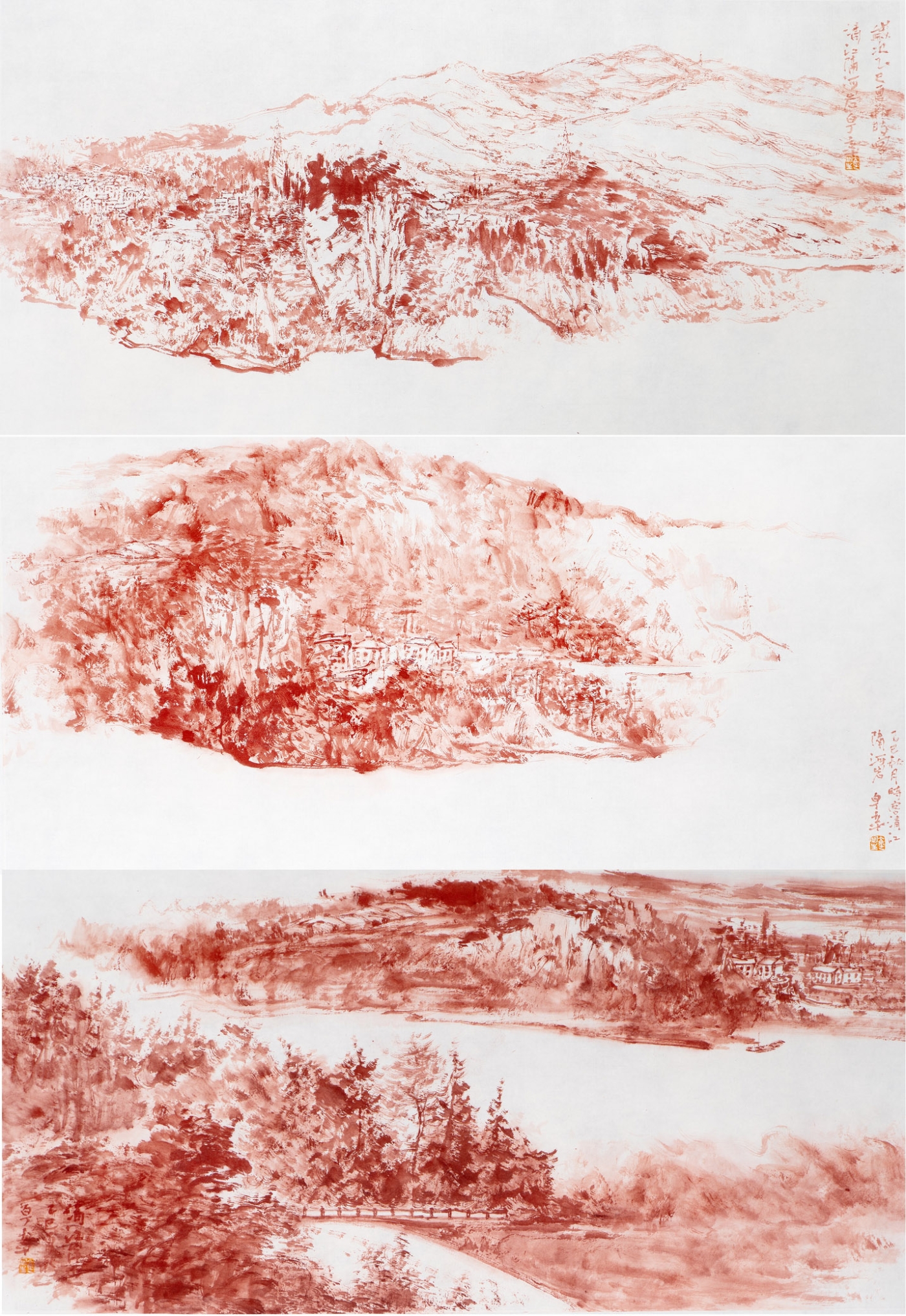 叶立平《长江写生》100cmx48cm