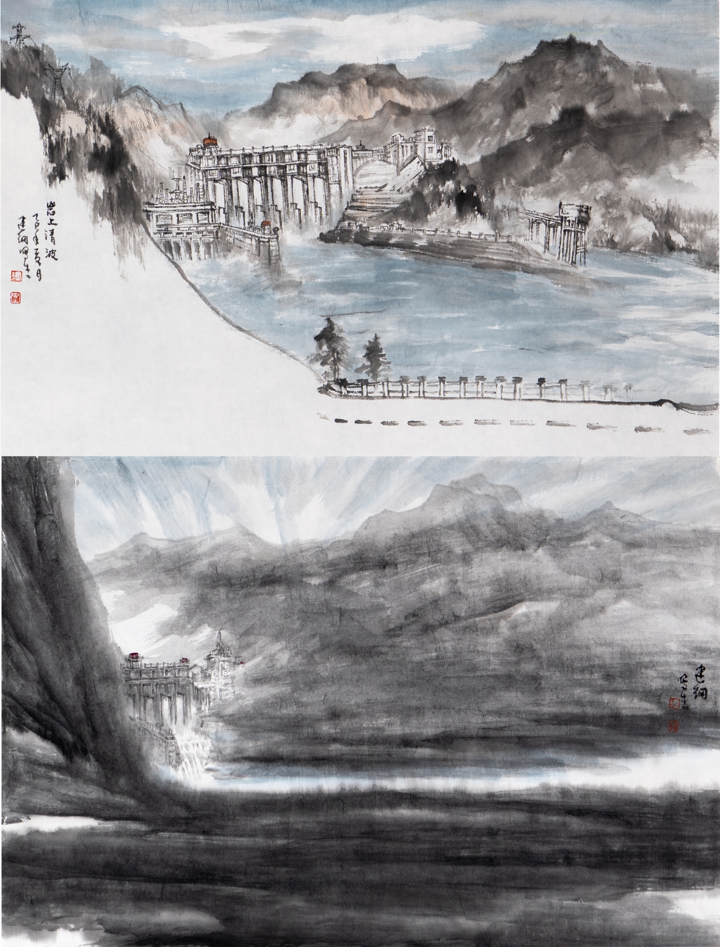 童建刚《长江写生》60cmx80cm