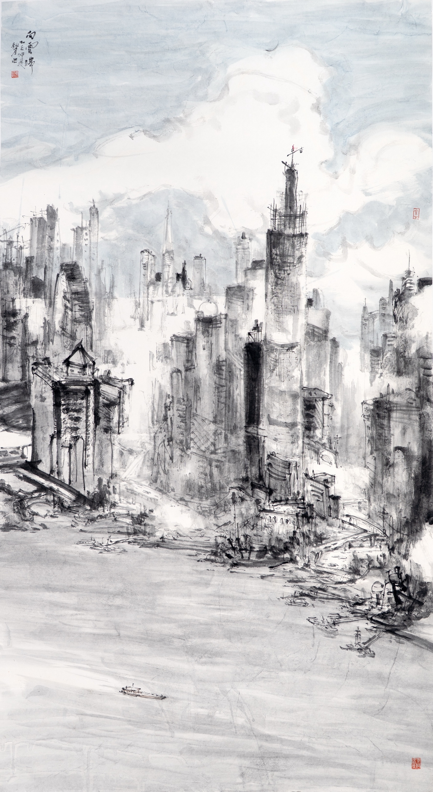 邓秋月《向云端》180cmx96cm