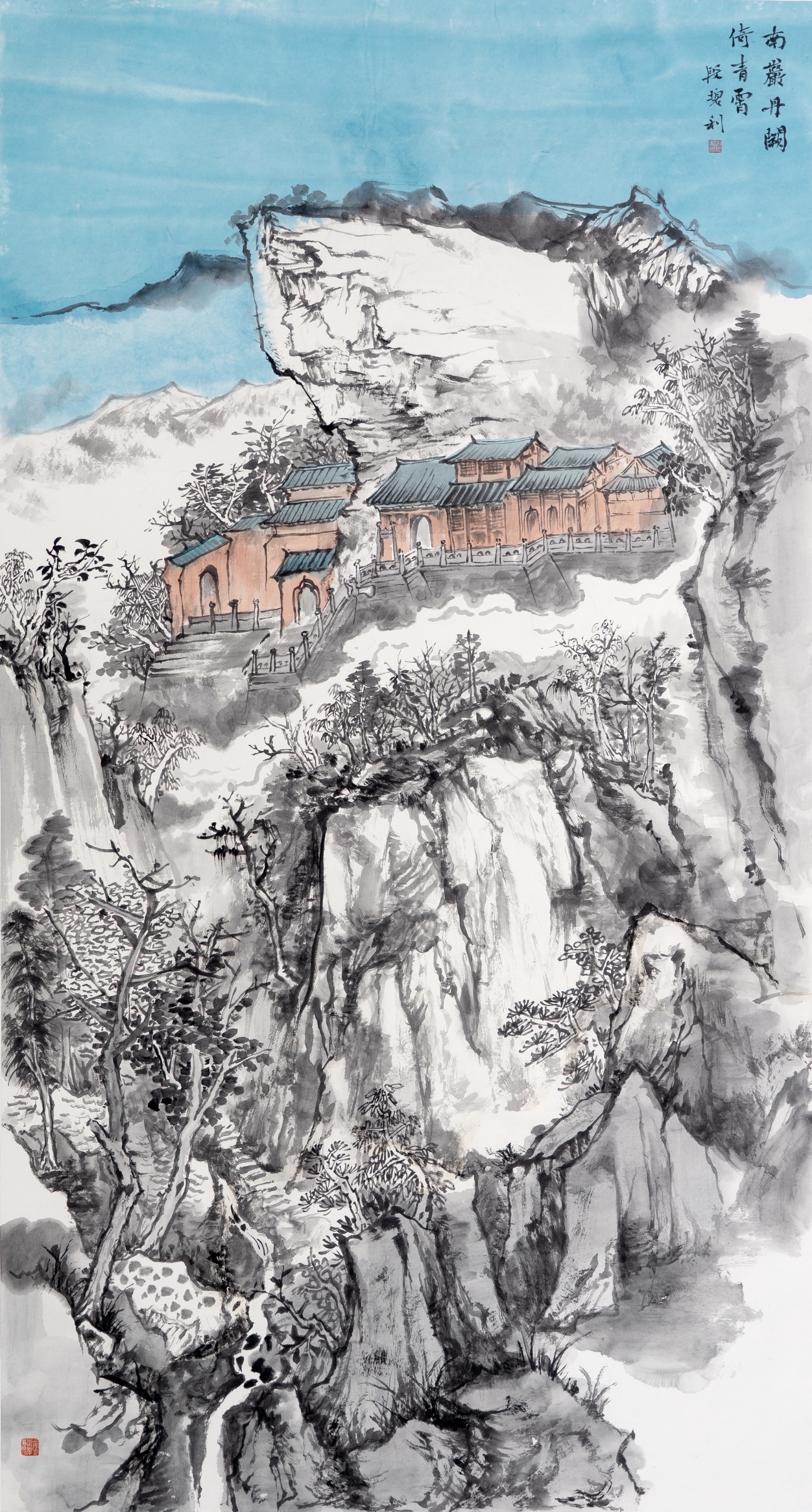 段碧利《南岩丹阙倚青霄》180cmx96cm