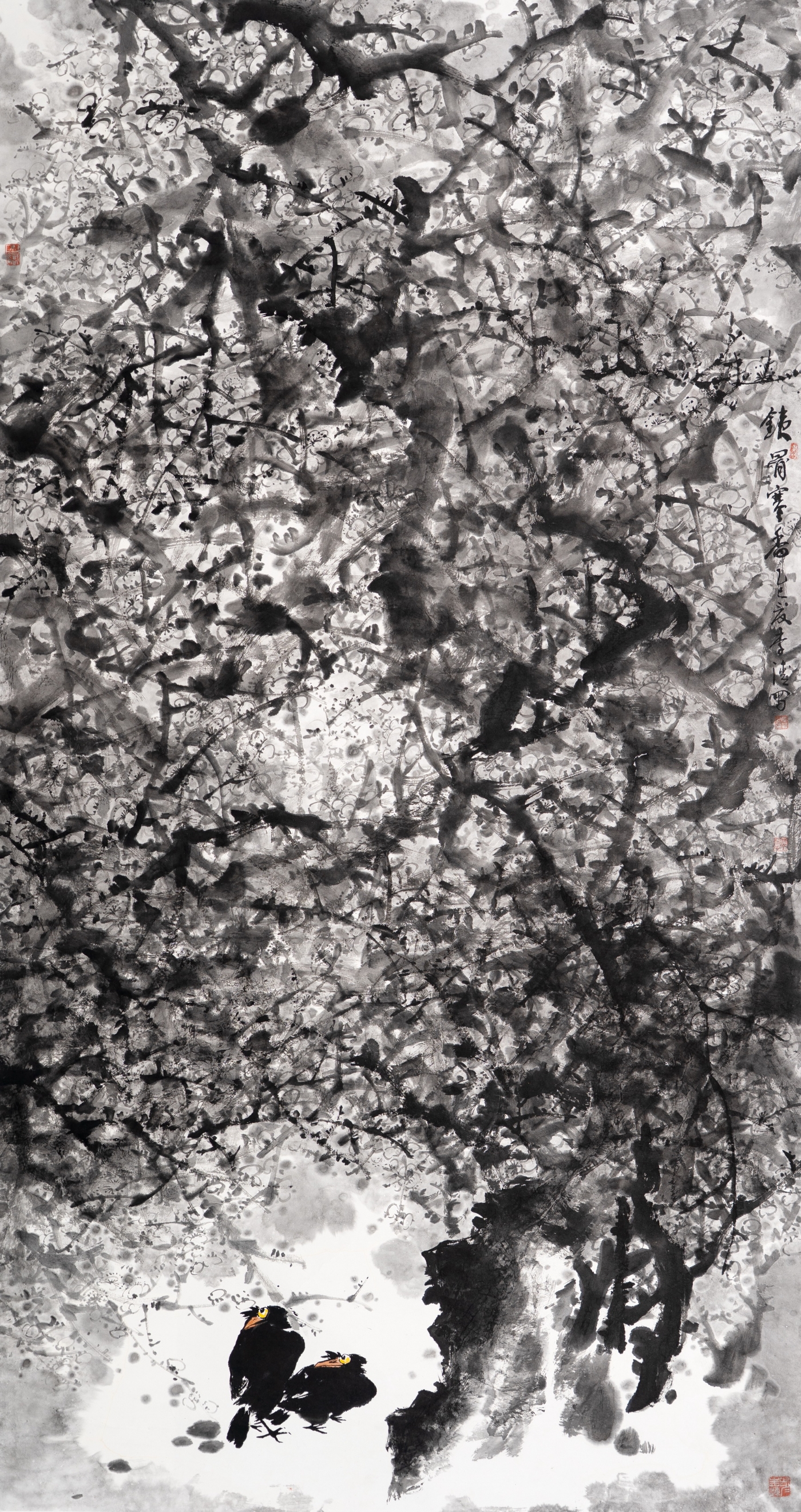 李清《铁骨寒香》180cmx96cm