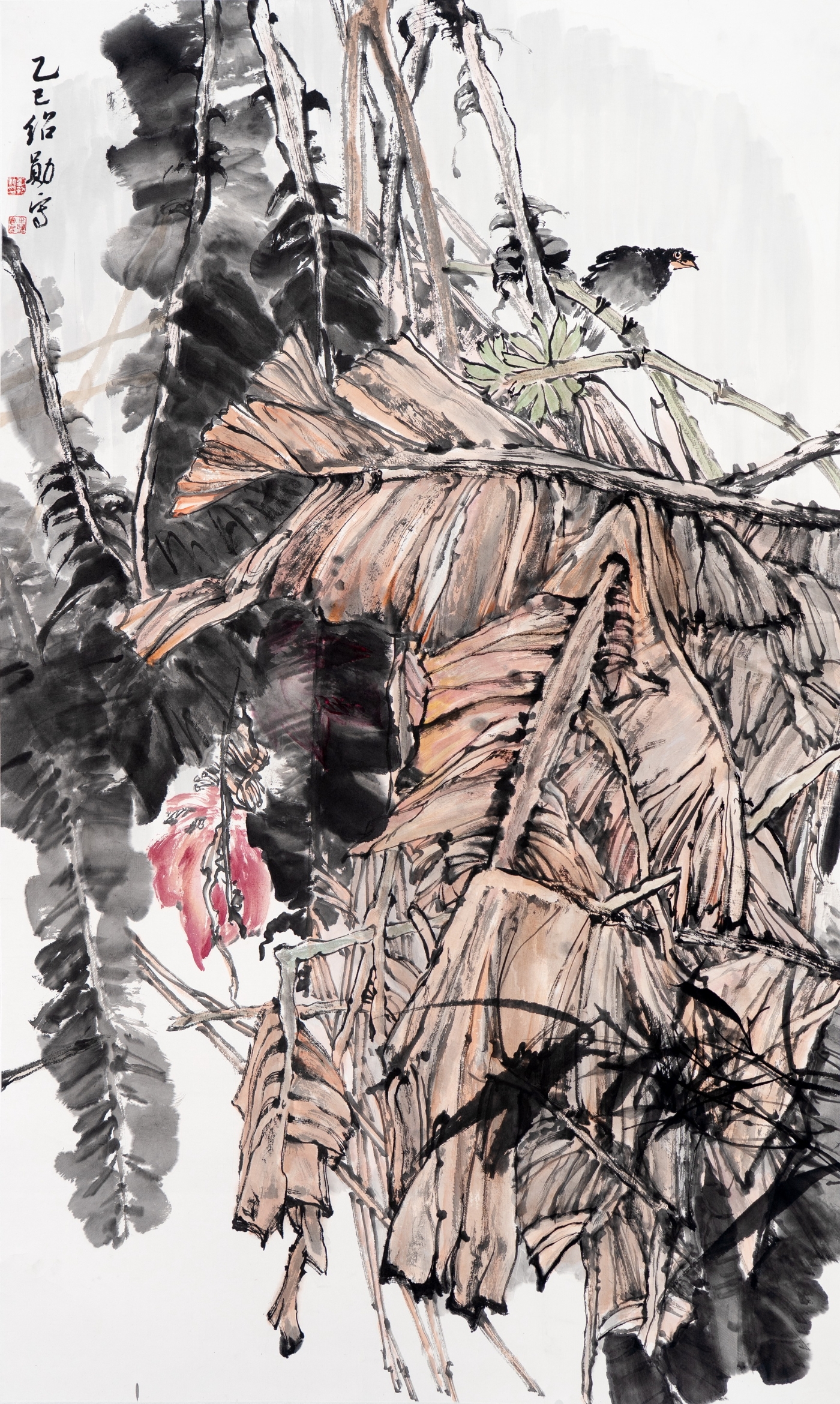 刘绍勋《江岸秋色》180cmx96cm