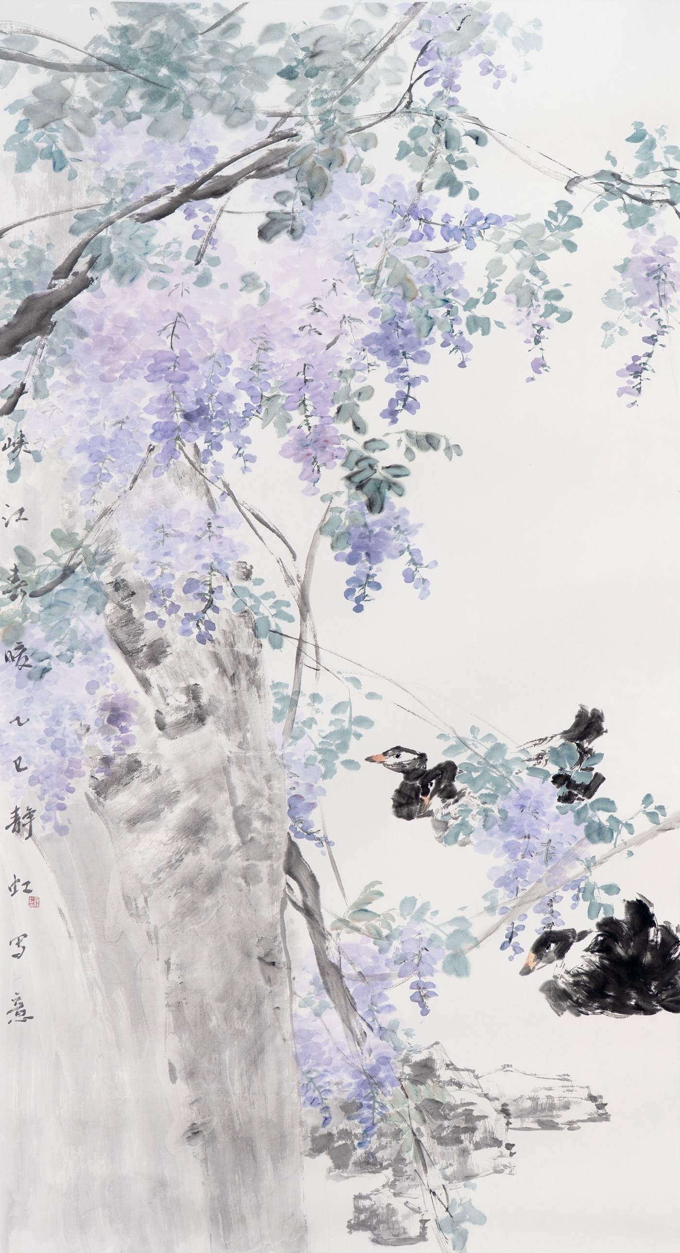 罗静虹《峡江春暖》180cmx96cm