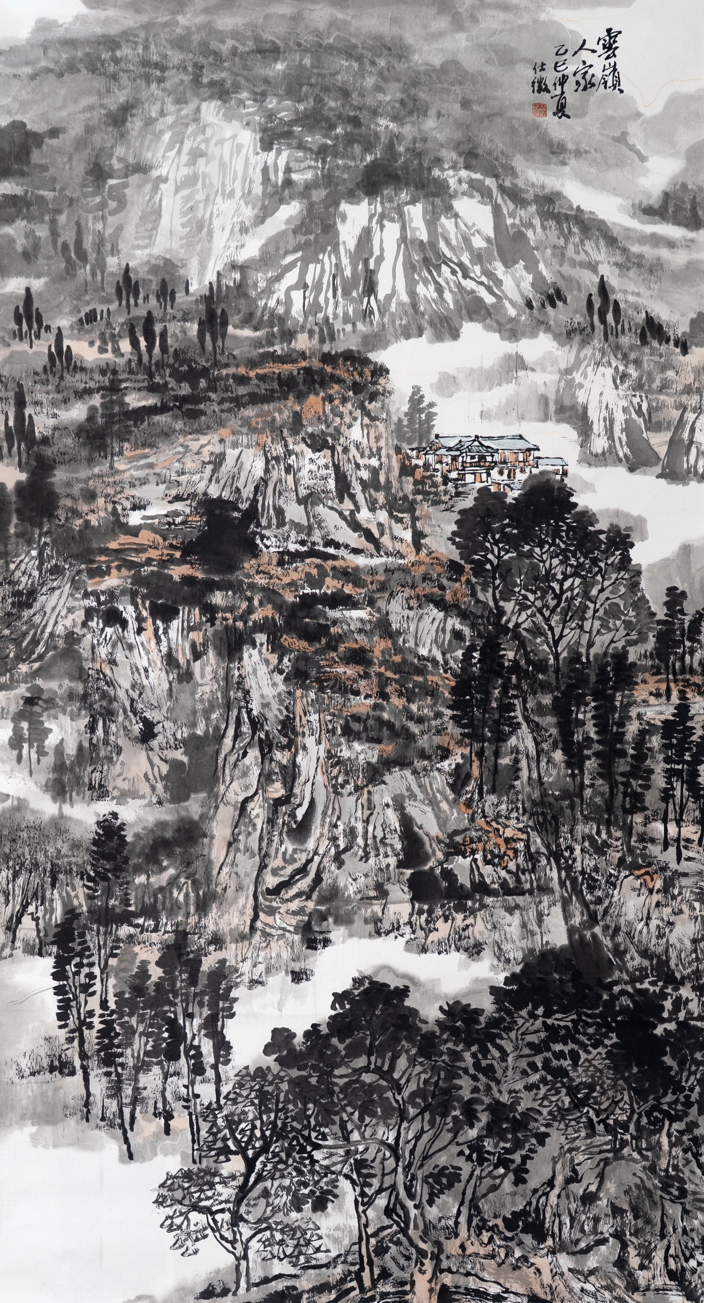 谈士征《云岭人家》180cmx96cm