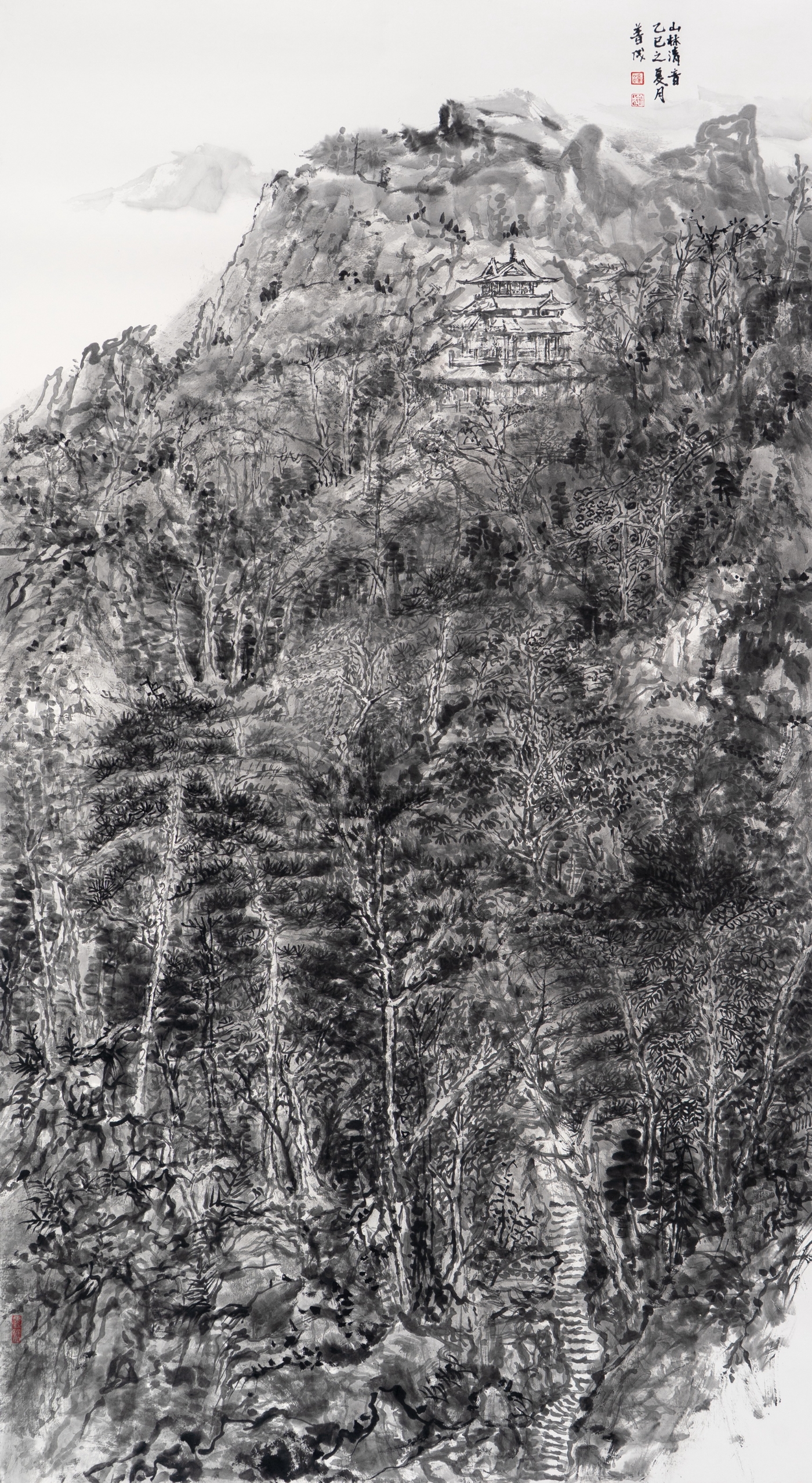 钟普成《山林清音》180cmx96cm